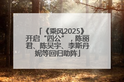 《乘风2025》开启“四公”，陈丽君、陈昊宇、李斯丹妮等回归助阵