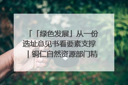 「绿色发展」从一份选址意见书看要素支撑｜铜仁自然资源部门精准服务助力项目落地