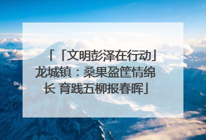 「文明彭泽在行动」龙城镇：桑果盈筐情绵长 育践五柳报春晖