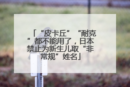 “皮卡丘”“耐克”都不能用了，日本禁止为新生儿取“非常规”姓名