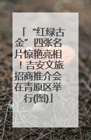 “红绿古金”四张名片惊艳亮相！吉安文旅招商推介会在青原区举行(图)