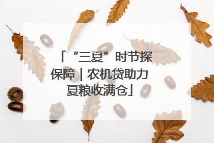 “三夏”时节探保障｜农机贷助力夏粮收满仓