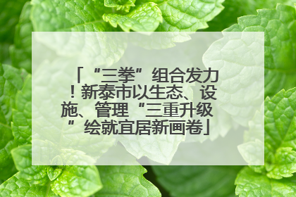 “三拳”组合发力！新泰市以生态、设施、管理“三重升级”绘就宜居新画卷