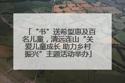“书”送希望惠及百名儿童，清远连山“关爱儿童成长 助力乡村振兴”主题活动举办