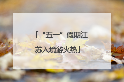 “五一”假期江苏入境游火热