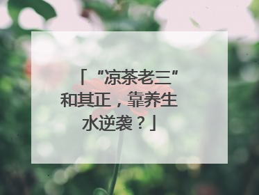 “凉茶老三”和其正，靠养生水逆袭？
