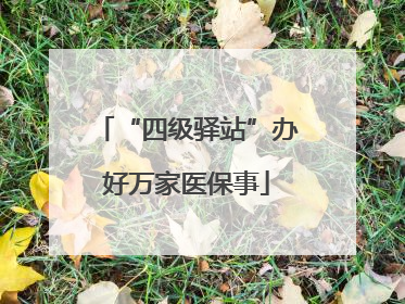 “四级驿站”办好万家医保事