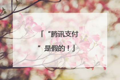 “腾讯支付”是假的！