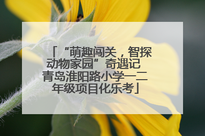 “萌趣闯关，智探动物家园”奇遇记 青岛淮阳路小学一二年级项目化乐考