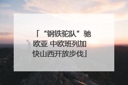 “钢铁驼队”驰欧亚 中欧班列加快山西开放步伐