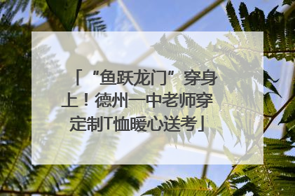 “鱼跃龙门”穿身上！德州一中老师穿定制T恤暖心送考