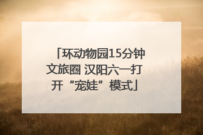 环动物园15分钟文旅圈 汉阳六一打开“宠娃”模式