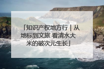 知识产权地方行｜从地标到文旅 看清水大米的破次元生长