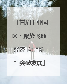 甘眉工业园区：聚势飞地经济 向“新”突破发展