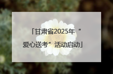 甘肃省2025年“爱心送考”活动启动