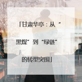 甘肃华亭：从“黑煤”到“绿链”的转型突围