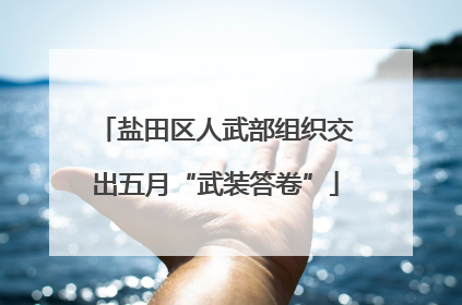 盐田区人武部组织交出五月“武装答卷”