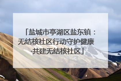 盐城市亭湖区盐东镇：无结核社区行动守护健康 ·共建无结核社区