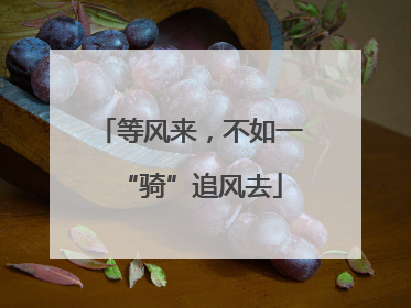 等风来，不如一“骑”追风去