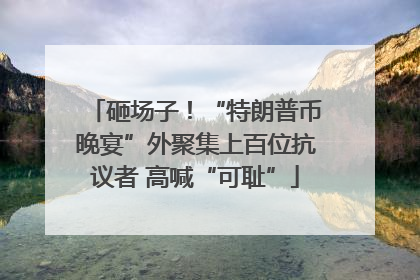 砸场子！“特朗普币晚宴”外聚集上百位抗议者 高喊“可耻”