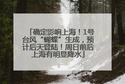 确定影响上海！1号台风“蝴蝶”生成，预计后天登陆！周日前后上海有明显降水