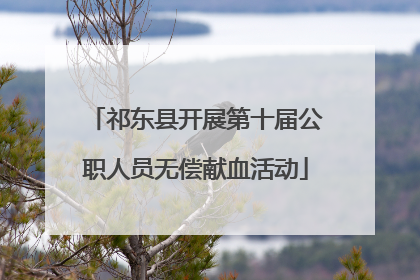 祁东县开展第十届公职人员无偿献血活动
