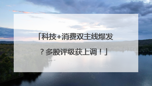 科技+消费双主线爆发？多股评级获上调！