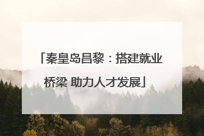 秦皇岛昌黎：搭建就业桥梁 助力人才发展