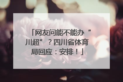 网友问能不能办“川超”？四川省体育局回应：安排！
