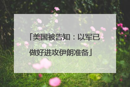 美国被告知：以军已做好进攻伊朗准备