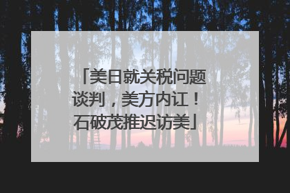 美日就关税问题谈判，美方内讧！石破茂推迟访美