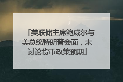 美联储主席鲍威尔与美总统特朗普会面，未讨论货币政策预期