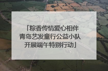 粽香传情爱心相伴 青岛艺发童行公益小队开展端午特别行动