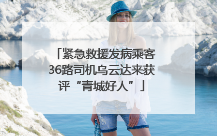 紧急救援发病乘客 36路司机乌云达来获评“青城好人”