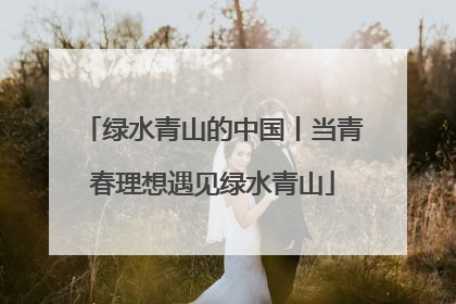 绿水青山的中国丨当青春理想遇见绿水青山
