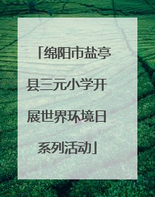 绵阳市盐亭县三元小学开展世界环境日系列活动