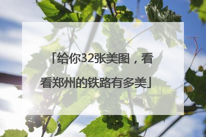 给你32张美图，看看郑州的铁路有多美