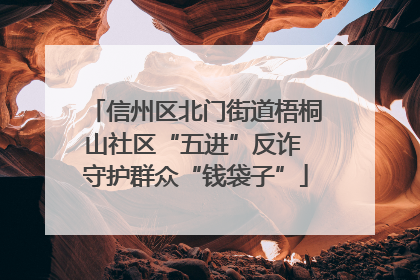 信州区北门街道梧桐山社区“五进”反诈 守护群众“钱袋子”