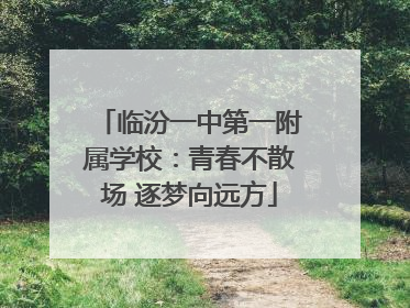 临汾一中第一附属学校：青春不散场 逐梦向远方