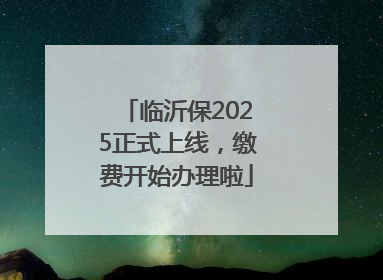 临沂保2025正式上线，缴费开始办理啦