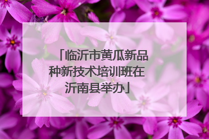 临沂市黄瓜新品种新技术培训班在沂南县举办