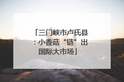 三门峡市卢氏县：小香菇“链”出国际大市场