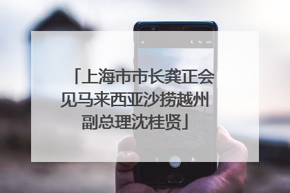 上海市市长龚正会见马来西亚沙捞越州副总理沈桂贤
