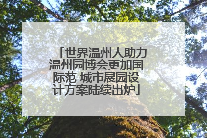 世界温州人助力温州园博会更加国际范 城市展园设计方案陆续出炉
