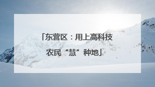 东营区：用上高科技 农民“慧”种地