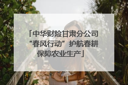 中华财险甘肃分公司“春风行动”护航春耕 保障农业生产