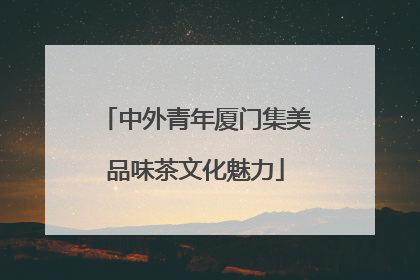 中外青年厦门集美品味茶文化魅力