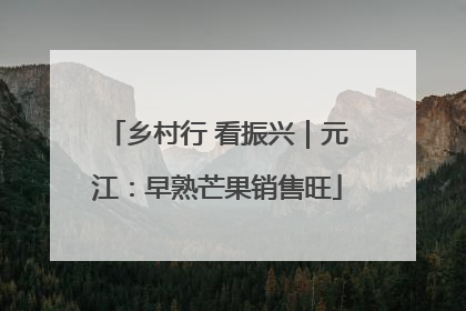 乡村行 看振兴｜元江：早熟芒果销售旺