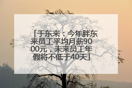 于东来：今年胖东来员工平均月薪9000元，未来员工年假将不低于40天