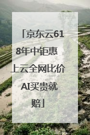京东云618年中钜惠 上云全网比价 AI买贵就赔